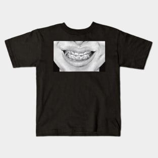 drawing insecurities braces teeth body positivity Kids T-Shirt